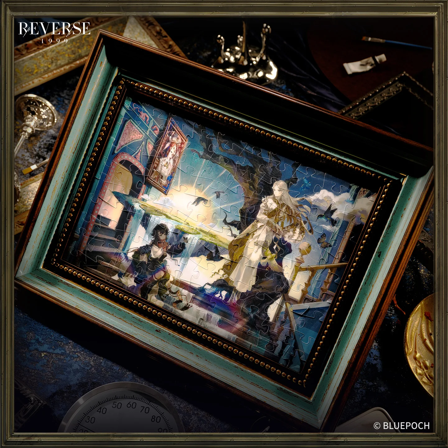 Reverse: 1999 "The Turquoise Serpent Club" Lenticular Puzzle - Image 4