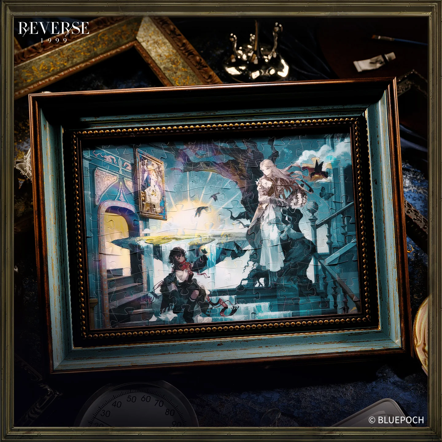 Reverse: 1999 "The Turquoise Serpent Club" Lenticular Puzzle - Image 5