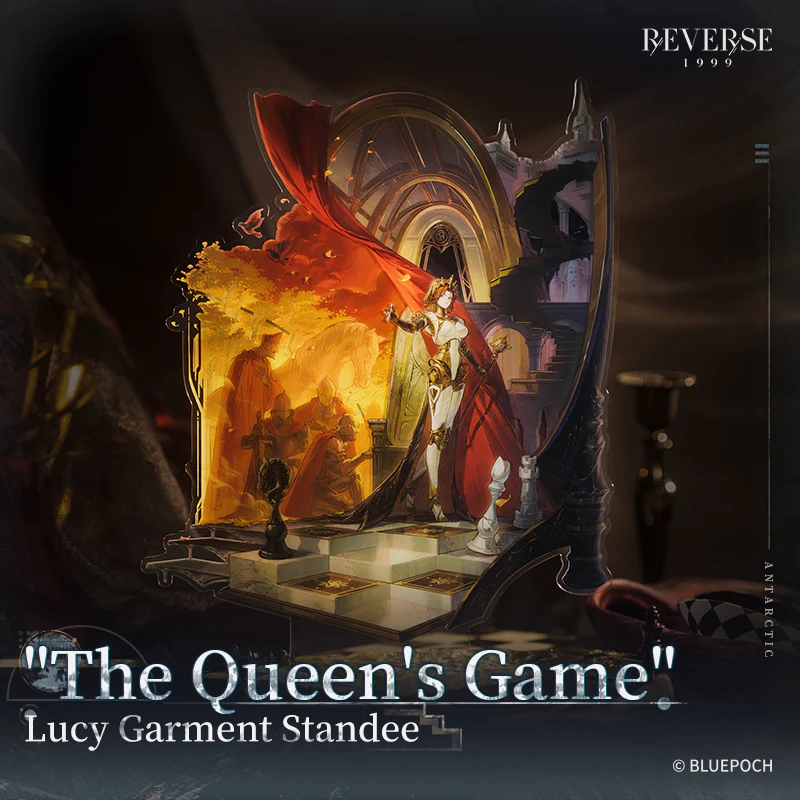 "The Queen's Game" Lucy Garment Standee